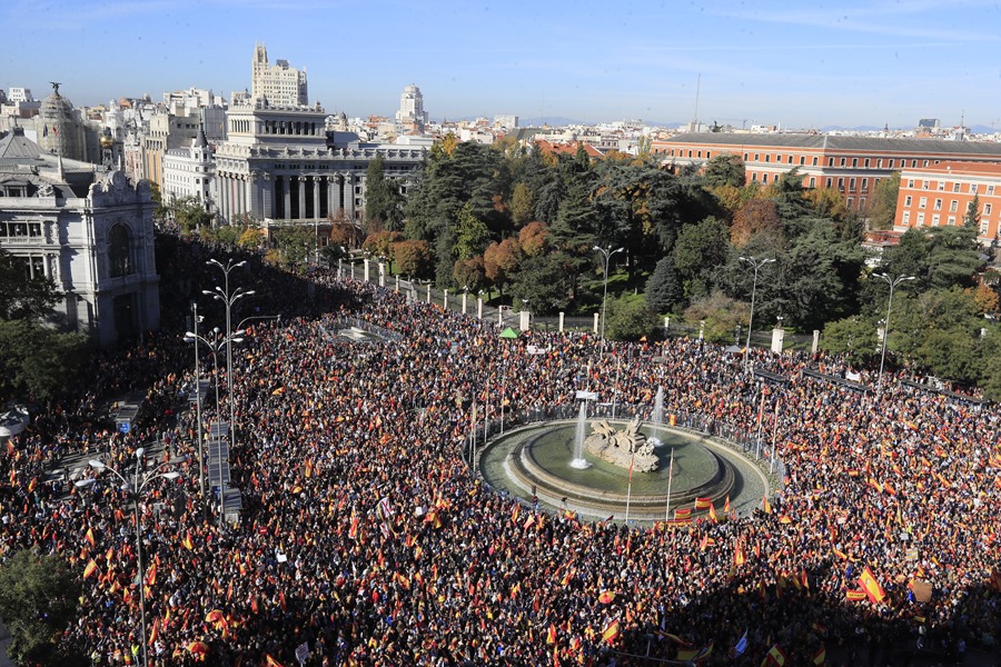 Manifestación en Madrid contra la ley de amnistía